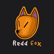 a cartoon drawing of a fox with the name redd fox written below it