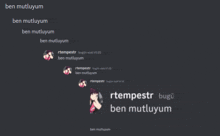 a screenshot of a discord conversation between ben mutluyum and rtempestr