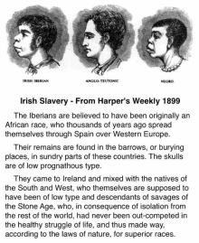 irish slavery from harper 's weekly 1899 is written on a white background