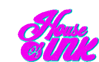 a logo for house of sunk with a white background