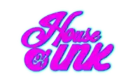 a logo for house of sunk with a white background