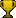 a pixel art drawing of a yellow trophy on a white background .