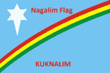 a flag with a rainbow and the word nagulim