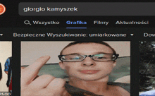 giorgio kamyszek is the name displayed on the search bar