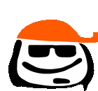 a cartoon of a man wearing sunglasses and a hat .