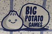 a big potato games logo with a smiling potato