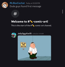 a screenshot of a mr.boxcochat message