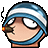 a cartoon character is smoking a cigar and wearing a bandage on his head .