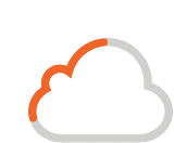 an icon of a cloud with an orange stripe on it