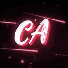 a red and white logo with the letter ca on it