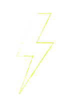 a drawing of a lightning bolt on a white background