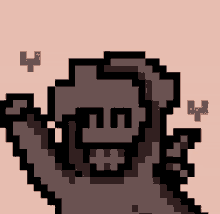 a pixel art drawing of a ghost with a heart on its head