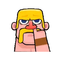 a cartoon of a man with a mustache and a helmet covering his mouth with his finger .