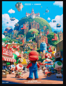 a poster for a video game called super mario world