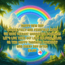 happy new day wonderfully and fearfully made we have vibrant wonderful promises let 's live them out loud