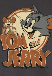 a poster for tom and jerry shows a cat and mouse on it