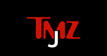 a red and white logo for tmz with a white j in the middle