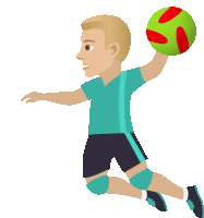 Playing Handball Joypixels Sticker