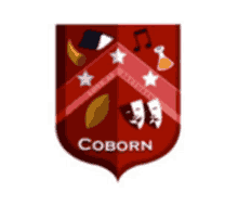 a coat of arms for coborn shows a shield with various symbols on it