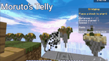 a video game called moruto 's telly is being played