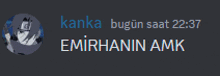 a screenshot of a discord conversation between kanka and emirhanin amk