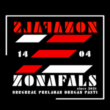 a black and white sign that says zonafals