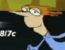 a close up of a cartoon character with the number 817c in the corner