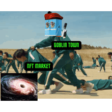 goblin town nft market and a black hole are shown