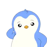 a penguin holds a heart shaped balloon that says love