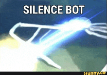 a picture of a lightning bolt that says silence bot on it