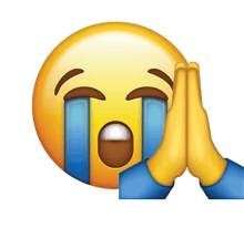 a smiley face with tears coming out of its eyes