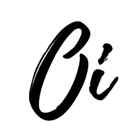 the letter o is written in a brush stroke on a white background