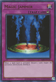 a card that says magic jammer on the top of it