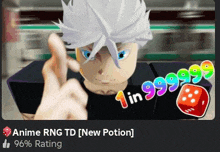 a poster for anime rng td [ new potion ]