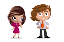 a girl in a pink dress stands next to a boy in a tie