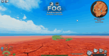 a screenshot of a video game called fog that says it will be hard to breathe and smell