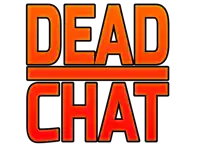 a logo that says dead chat in red letters