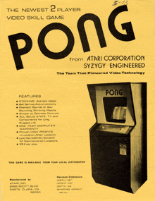 an old advertisement for a video game called pong