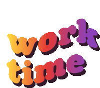 a colorful logo that says work time on it