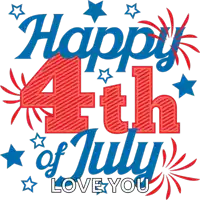 a happy 4th of july poster with fireworks and stars