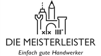 a black and white logo for die meisterleister einfach gute handwerker