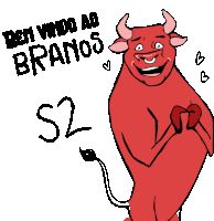 a drawing of a bull with the words bem vindo ao branos s2