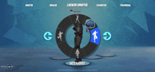 a screenshot of a video game that says locker emotes on the top