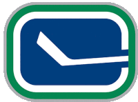 a blue and green logo with a hockey stick in the middle