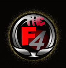 a logo for the f4 with a red letter f