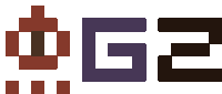 the letters g2 and g3 are shown in a pixel art style