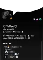 a screenshot of a person 's profile that says toffee lulu senpai66