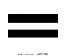 a black equal sign on a white background