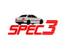 a spec 3 logo with a bmw on it