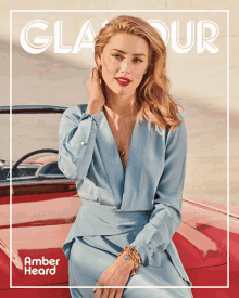 amber heard is featured on the cover of glamour